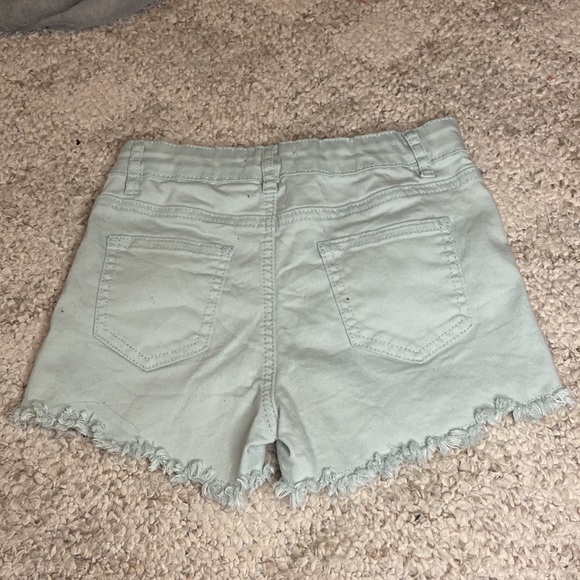 Teal jean shorts - Picture 2 of 3